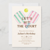Invitation Preppy Faisons Frapper La Cour Pickleball Annivers (Devant)