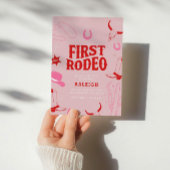 Invitation Preppy First Rodeo Cowgirl 1er anniversaire