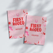 Invitation Preppy First Rodeo Cowgirl 1er anniversaire