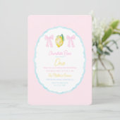 Invitation Preppy Girls Summer Lemon Premier anniversaire (Debout devant)