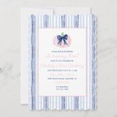 Invitation Preppy Grandmillennial Navy Notre Petit Citrouille (Devant)