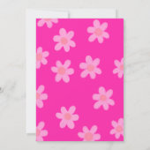 Invitation Preppy Hot rose Y2K Joyeux Visage fête Anniversair (Dos)