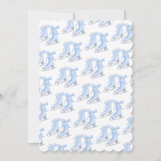 Invitation Preppy Ice Skate Party Ice Skates (Dos)