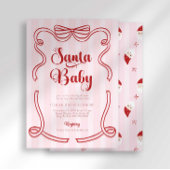 Invitation Preppy Loveshack Père Noël Baby Baby shower