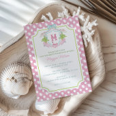 Invitation Preppy Palm Beach Monogram Crest Party