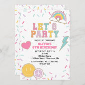 Invitation Preppy Patch Anniversaire (Devant / Derrière)