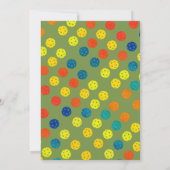 Invitation Preppy Pickleball Paddle Photo Dink Anniversaire (Dos)