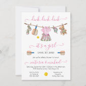 Invitation Preppy Pickleball Party Dink Girl Baby shower (Devant)