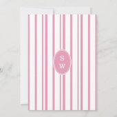 Invitation Preppy Pink Chic Wedding Weekend Itinerary Card (Dos)