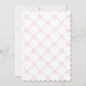 Invitation Preppy Pink Ginger Jar Monogramme Premier annivers (Dos)