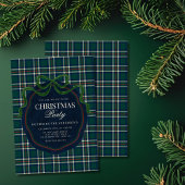 Invitation Preppy Plaid Christmas Party Old Money 