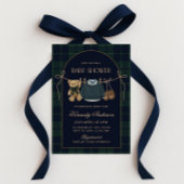 Invitation Preppy Polo Teddy Bear Baby Shower