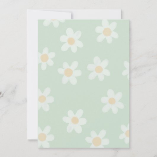 Invitation Preppy Sage Green Y2K Joyeux Visage fête Anniversa (Dos)