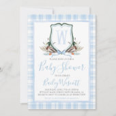 Invitation Préppy Southern Blue Boy Duck Baby shower (Devant)