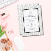 Invitation Preppy Southern En vichy Monogram Graduation Party