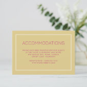 Invitation Preppy Stripes Lemon Jaune MARIAGE HÉBERGEMENT (Debout devant)