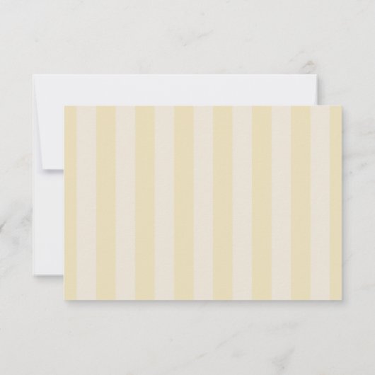 Invitation Preppy Stripes Lemon Jaune MARIAGE HÉBERGEMENT (Dos)