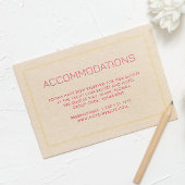 Invitation Preppy Stripes Lemon Jaune MARIAGE HÉBERGEMENT