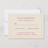 Invitation Preppy Stripes Lemon Yellow MARIAGE option (Devant)