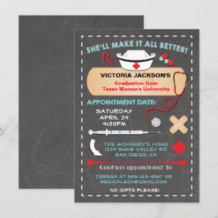 Invitation Prescription de la fête de fin d'études en soins i