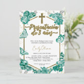 Invitation Presentación 3 años Papillon d'invitation espagnol (Debout devant)