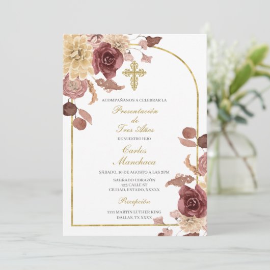 Invitation Presentación de tres años (Debout devant)