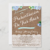 Invitation Presentación de Tres Años, de niño (Devant)