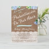 Invitation Presentación de Tres Años, de niño (Debout devant)