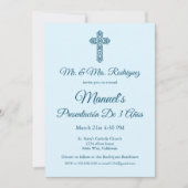 Invitation Présentation 3 Ans Blue Mexican 3ème Anniversaire (Devant)