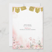 Invitation Présentation de 3 ans fille charra mexicaine fleur (Dos)