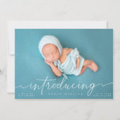Invitation Présentation de Baby avec script blanc (Devant)