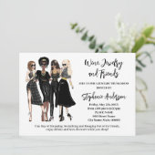 Invitation Présentation de bijoux de vin et d'amis (Debout devant)