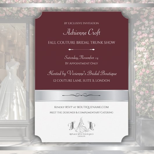 Invitation Présentation de collection de luxe dans une boutiq