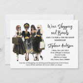 Invitation Présentation de la boutique de vin et des amis (Devant)