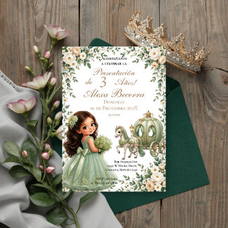 Invitation Présentation de la princesse verte pour son 3ème a