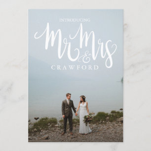 Invitation Présentation de M. Mme Elopement Mariage Faire-par