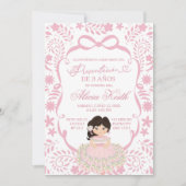 Invitation Présentation de modèle Talavera Cielito Lindo rose (Devant)