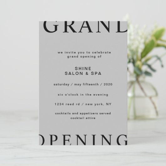 Invitation présentation ultra moderne élégant script grand ou (Debout devant)