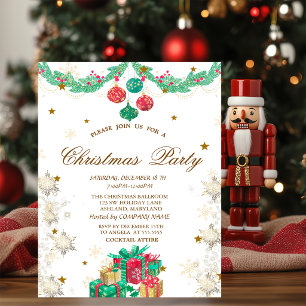 Invitation Présentations de décorations de Noël Flocons de ne