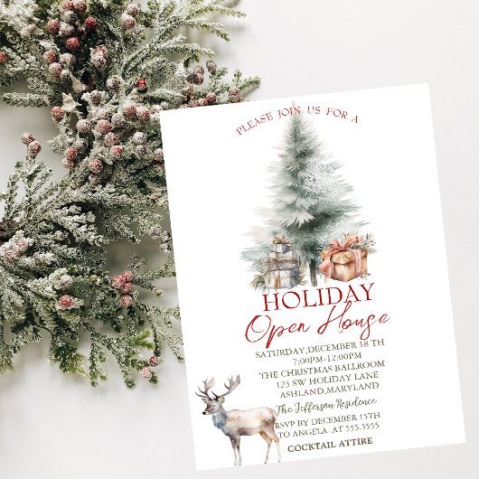 Invitation Présentations de sapin de Noël Maison ouverte pour