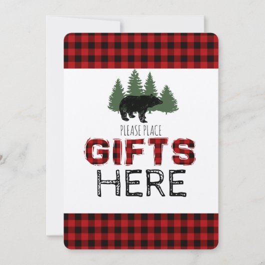 Invitation Présente le panneau de table - Lumberjack Party (Devant)