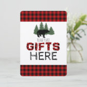 Invitation Présente le panneau de table - Lumberjack Party (Debout devant)