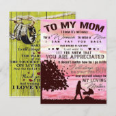 Invitation Présenté Spécial Pour Maman | Lettre à ma mère | (Devant / Derrière)
