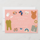 Invitation Présentoir de cadeaux pour bébé sans distinction d (Devant)