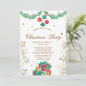 Invitation Présents Décorations Rétro Flocons de Noël Noël (Debout devant)