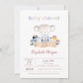 Invitation Présents d'ourson Dots Baby Shower (Devant)