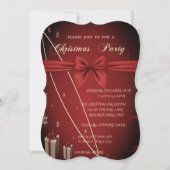 Invitation Présents rouges, Bow Company Noël Party (Devant)