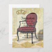 Invitation Présidence royale et Couronne (Devant / Derrière)