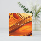 INVITATION PRESQUE HONEY FLOWING ABSTRAIT (Debout devant)