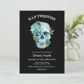 Invitation Presse crâne 20s 30e anniversaire Mort à ma jeunes (Debout devant)